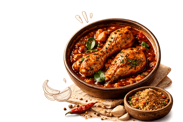 Rustic Chicken Curry with Spices